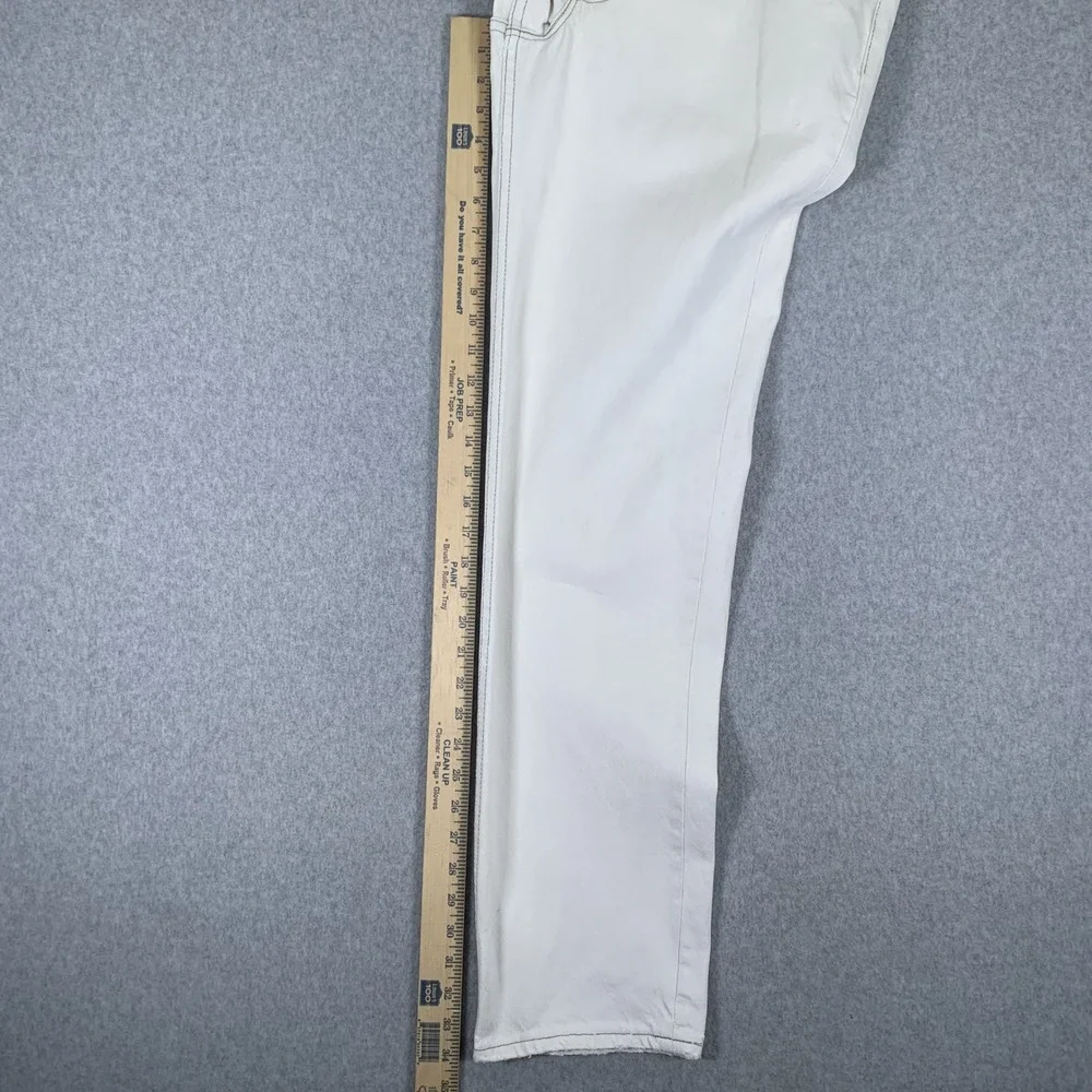 Vintage Levi's 506 Jeans Mens 34x32 White Made in USA Straight Leg